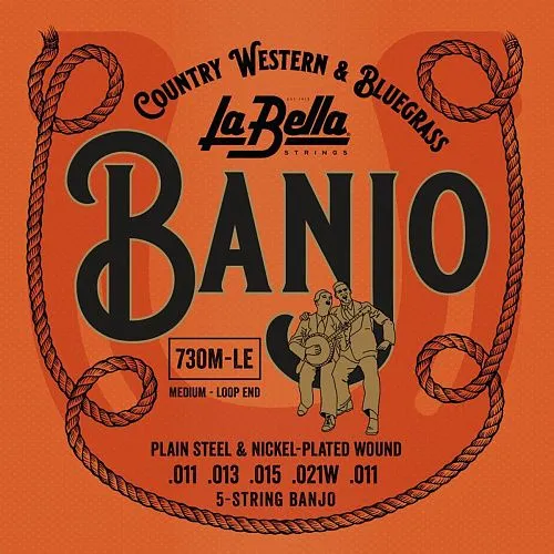 La Bella 730M-LE (11-11) Комплект струн для 5-струнного банджо.